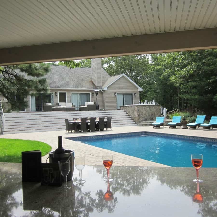 18' x 36' Pool with full length steps and LED color light - Hampton Bays, Long Island NY