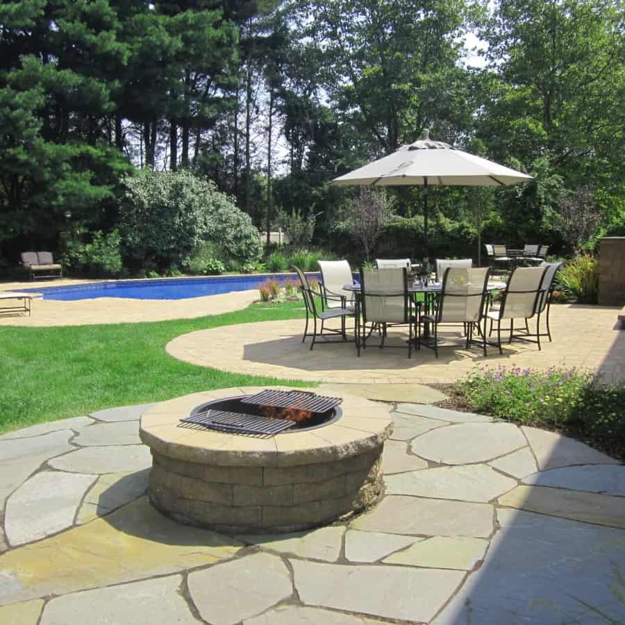 Cambridge Fire Pit with Grill Cover - Dix Hills, Long Island NY