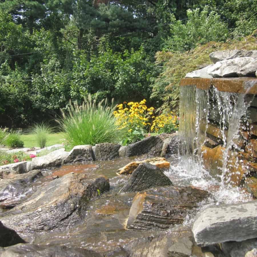 20' Westchester Stone and Slate Pondless Waterfall - Syosset, Long Island NY