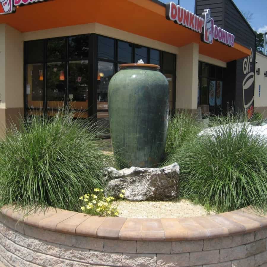 Self Contained Tuscany Vase fountain with Moss Rock base - Plainview, Long Island NY