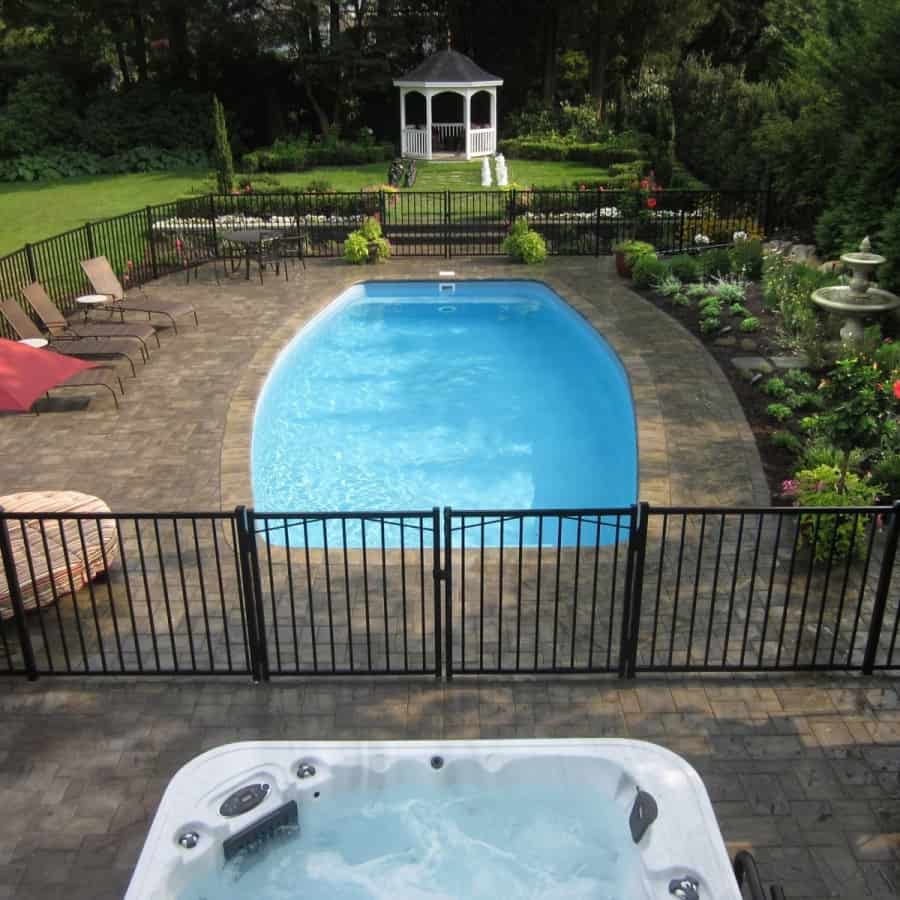 16' x 32' Fiberglass Pool with full length steps - Glen Cove, Long Island NY