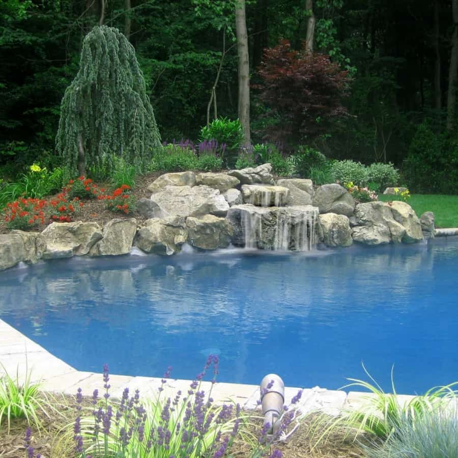 18' x 36' Elbow shaped Gunite Pool - Dix Hills, Long Island NY